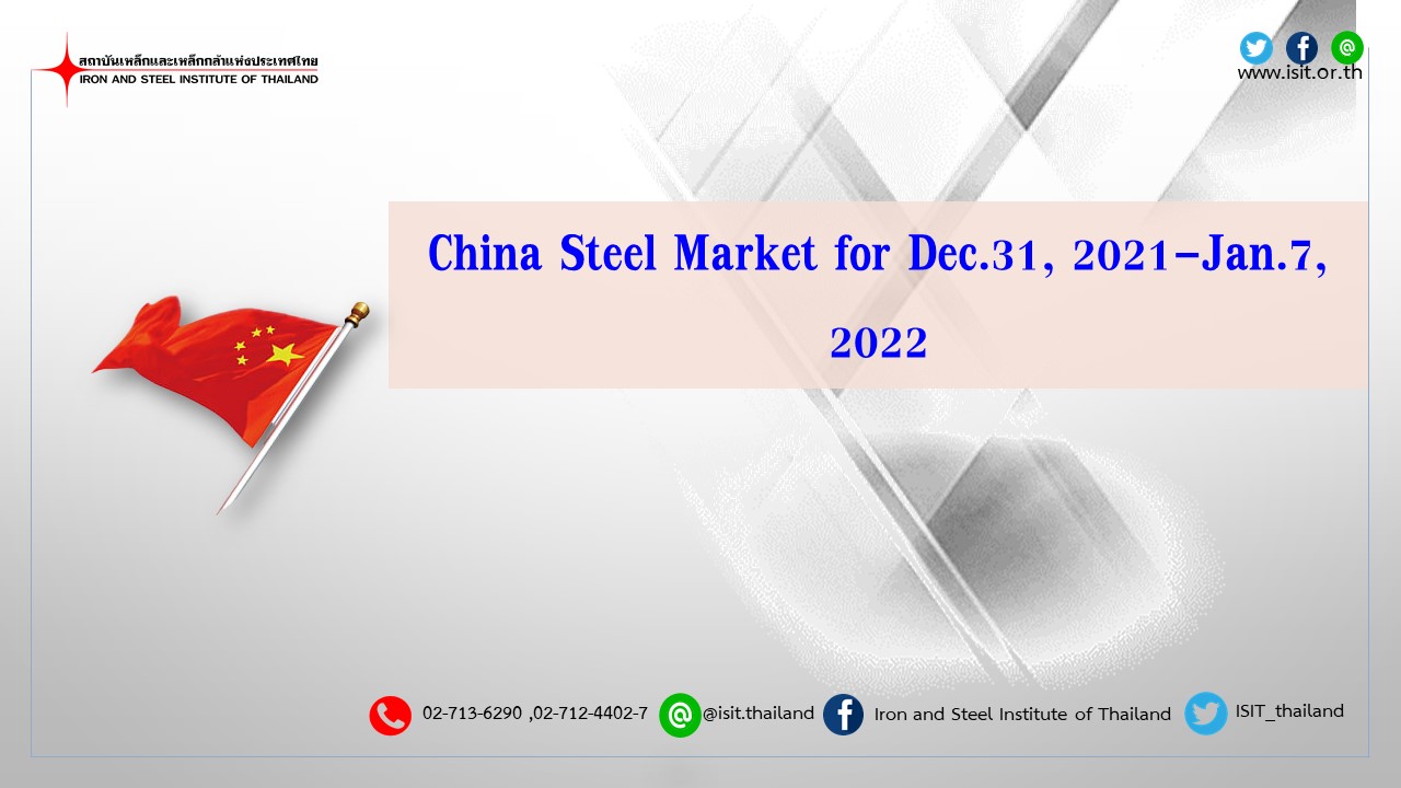 China Steel Market for Dec.31, 2021-Jan.7, 2022